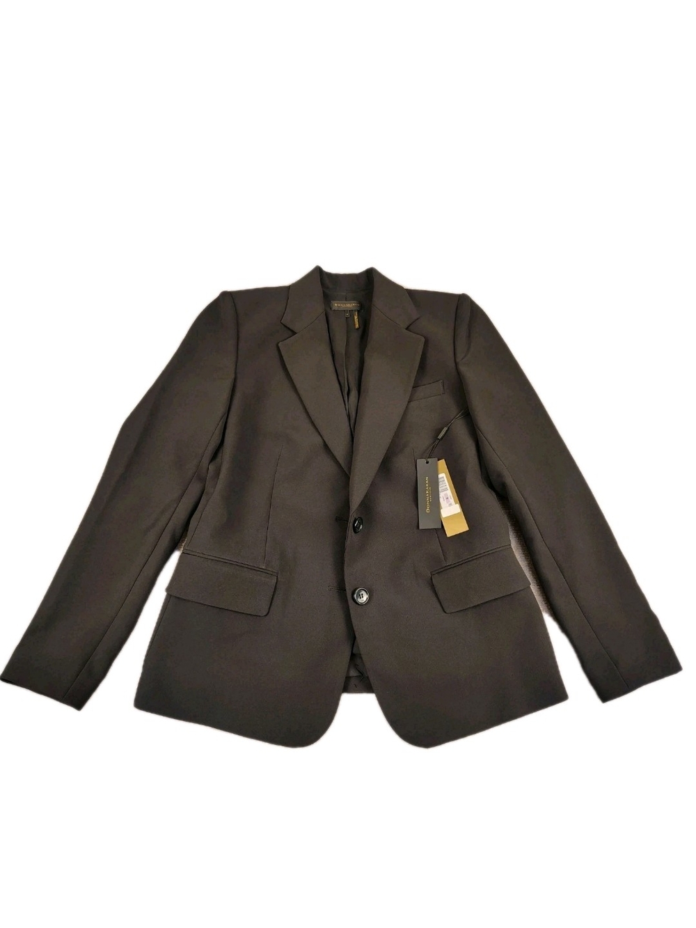 Women's Donna Karan New York Black Double Button Blazer/Jacket Size 6/S